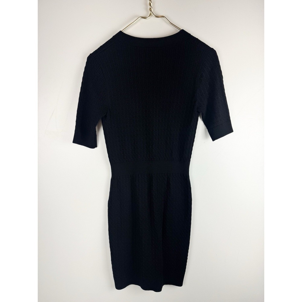Lovers + Friends Black Knit Short Sleeve Cardigan Mini Bella Dress Sz Small - Picture 7 of 8